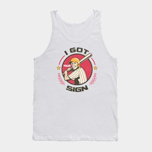 Funny baseball, sign stealing Tank Top